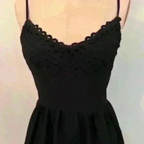 Black eyelet detail dress, Size S, by Three Pink Hearts - Picture 3 of 7